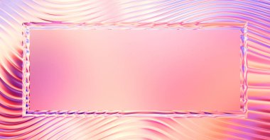 Soyut çerçeveli arkaplan. Renkli, canlı, dalgalı bir duvar kağıdı. Merkezi çerçeveli yaratıcı grafik 2d çizim. Dinamik şekilli modaya uygun sıvı örtüsü.