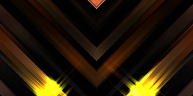 Soyut parlayan geometrik ışıklar arka planda. Fraktal simetrik grafik çizimi. Parıldayan ve parıldayan çubukları kesiştir.