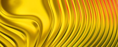 Soyut arkaplan. Renkli dalgalı yansıtıcı duvar kağıdı. Duvar kağıdı, afiş, arkaplan, kart, kitap kapağı veya web sitesi için grafiksel resimleme.