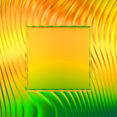 Soyut çerçeveli arkaplan. Renkli, canlı, dalgalı bir duvar kağıdı. Merkezi çerçeveli yaratıcı grafik 2d çizim. Dinamik şekilli modaya uygun sıvı örtüsü.