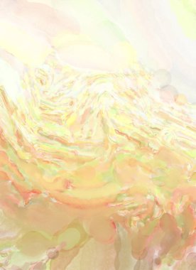 Pastel renklerde suluboya resim. Poster, duvar sanatı, afiş, kart, kitap kapağı ya da ambalaj için rahatlatıcı kompozisyonun yumuşak renkli çizimi. Modern fırça darbeleri resim.