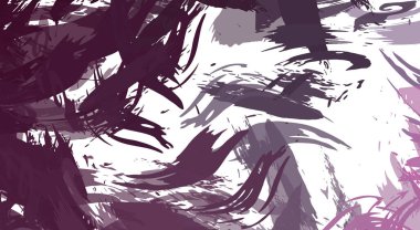 Renkli fırça darbelerinin 2B çizimi. Dekoratif doku resmi. Canlı boya desenli arka plan. Kaotik fırça darbeleri resim.