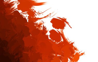 Duvar sanatı Eşsiz ve yaratıcı illüstrasyon. Fırça darbesi ile boyanmış. Renkli fırça darbelerinin soyut arkaplanı. Fırçalanmış canlı duvar kâğıdı. Boyalı sanatsal yaratım.