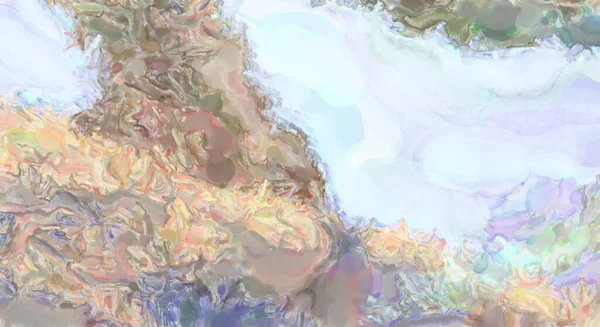 Aquarela Pintura Abstrata Com Cores Pastel Macio Cor Pintada Ilustração — Fotografia de Stock
