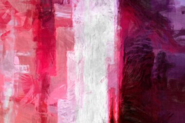 Soyut arkaplanda pürüzlü fırça darbeleri. Fırça boyası. Renkli boya darbeleri. Eşsiz duvar sanatı. Tuvaldeki modern sanat. Renkli çağdaş sanat eserleri. 