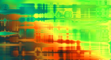 Soyut arkaplan. Yaşlanmış grunge dokusunda geometrik elementler. Farklı renk desenli grafiksel illüstrasyon.