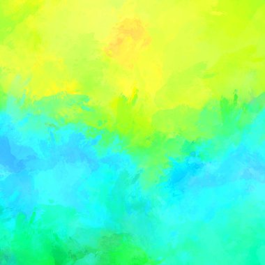 Canlı fırça darbeleriyle boyanmış. Renkli desenli resim. Fırçalanmış duvar kağıdını boya.