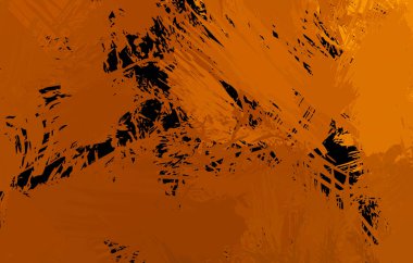 Vahşi fırça darbeleriyle yaratıcı soyut resim. Artistik fırça darbeleriyle donatılmış. Renkli ve canlı bir tasvir. Boyalı sanat.