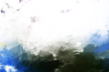 Canlı fırça darbeleriyle boyanmış. Renkli desenli resim. Fırçalanmış duvar kağıdını boya.