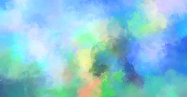 Renkli fırça darbelerinin 2D çizimi. Dekoratif desenli resim. canlı boya desenli arkaplan.