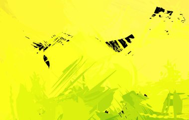 Vahşi fırça darbeleriyle yaratıcı soyut resim. Artistik fırça darbeleriyle donatılmış. Renkli ve canlı bir tasvir. Boyalı sanat.