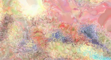 2D çizim. Sanatsal arkaplan resmi. Tablo üzerinde soyut resim. Çağdaş sanat. El yapımı resim. Renkli doku. Modern sanat eserleri. Yüzeyde suluboya fırça darbeleriyle boyama.