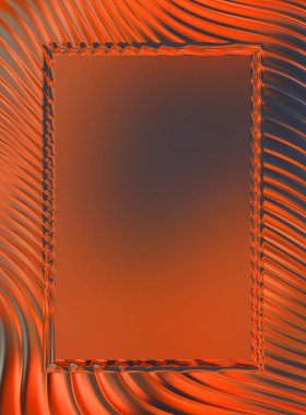 Soyut çerçeveli arkaplan. Renkli, canlı, dalgalı bir duvar kağıdı. Merkezi çerçeveli yaratıcı grafik 2d çizim. Dinamik şekilli modaya uygun sıvı örtüsü.