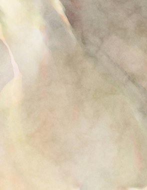 Alkol mürekkebini andıran rahatlatıcı fırça darbelerinin modern resmi. Poster, duvar sanatı, afiş, kart, kitap kapağı veya ambalaj için pastel renkli suluboya resim.