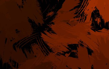 Vahşi fırça darbeleriyle yaratıcı soyut resim. Artistik fırça darbeleriyle donatılmış. Renkli ve canlı bir tasvir. Boyalı sanat.