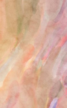 Yumuşak suluboya duvar kağıdı. Hafifçe fırçalanmış renkleri olan sanatsal bir resim. Pastel renkler arkaplana dokunmuş. Soyut duvar sanatı..