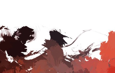 Taranmış Boyalı Soyut Arkaplan. Vahşi kaotik fırça darbeleri. Boya darbeleri. 2D İllüstrasyon. Fırça darbeli resim. 