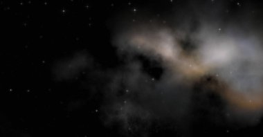 Galaksi uzayındaki yıldız alanı renkli nebula ile. Uzayın derinliklerinin bilim kurgu geçmişi. Ruhsal duvar kağıdı.