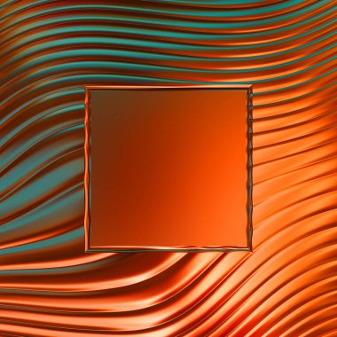 Soyut çerçeveli arkaplan. Renkli, canlı, dalgalı bir duvar kağıdı. Merkezi çerçeveli yaratıcı grafik 2d çizim. Dinamik şekilli modaya uygun sıvı örtüsü.