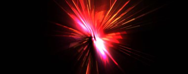 Fütürist mercek patlaması. Parlayan parçacıkları ve çizgileri olan ışık patlaması yıldızı. Güzel soyut ışın arkaplanı.