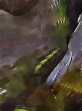 Modern sanat. Renkli çağdaş sanat eserleri. Renkli boya darbeleri. Soyut arkaplanda fırça darbeleri. fırça boyası.