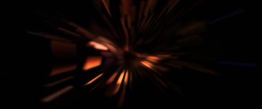 Işık parçacık izleri. Parlayan parçacıkları ve çizgileri olan ışık patlaması yıldızı. Güzel hareketli soyut ışın arkaplanı.