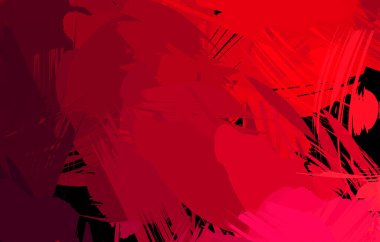 Vahşi fırça darbeleriyle yaratıcı soyut resim. Artistik fırça darbeleriyle donatılmış. Renkli ve canlı bir tasvir. Boyalı sanat.