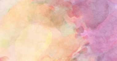 Yumuşak suluboya duvar kağıdı. Hafifçe fırçalanmış renkleri olan sanatsal bir resim. Pastel renkler arkaplana dokunmuş. Soyut duvar sanatı..