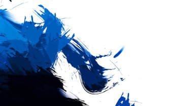 Taranmış Boyalı Soyut Arkaplan. Vahşi kaotik fırça darbeleri. Boya darbeleri. 2D İllüstrasyon. Fırça darbeli resim. 