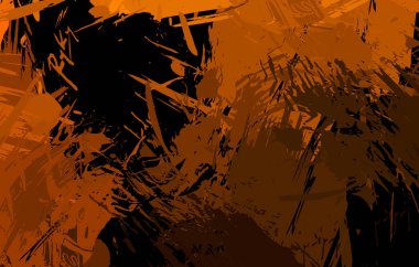 Sanatsal soyut arkaplan. Doku boyalı duvar kağıdı. Boya darbeleriyle yaratıcı bir illüstrasyon. Fırça desenli resim.