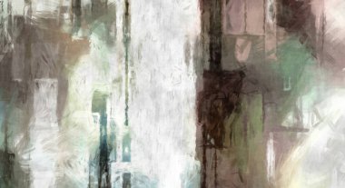 Soyut arkaplanda pürüzlü fırça darbeleri. Fırça boyası. Renkli boya darbeleri. Eşsiz duvar sanatı. Tuvaldeki modern sanat. Renkli çağdaş sanat eserleri. 