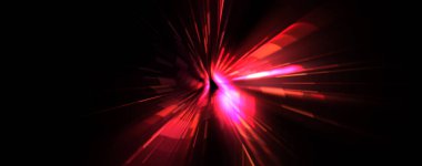 Fütürist mercek patlaması. Parlayan parçacıkları ve çizgileri olan ışık patlaması yıldızı. Güzel soyut ışın arkaplanı.