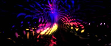 Işık parçacık izleri. Parlayan parçacıkları ve çizgileri olan ışık patlaması yıldızı. Güzel hareketli soyut ışın arkaplanı.