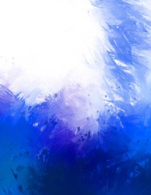 Yaratıcı soyut resim. Artistik fırça darbeleriyle donatılmış. Renkli ve canlı bir illüstrasyon. boyalı sanat