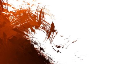 Taranmış Boyalı Soyut Arkaplan. Vahşi kaotik fırça darbeleri. Boya darbeleri. 2D İllüstrasyon. Fırça darbeli resim. 