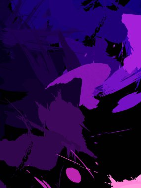 Duvar sanatı Eşsiz ve yaratıcı illüstrasyon. Fırça darbesi ile boyanmış. Renkli fırça darbelerinin soyut arkaplanı. Fırçalanmış canlı duvar kâğıdı. Boyalı sanatsal yaratım.