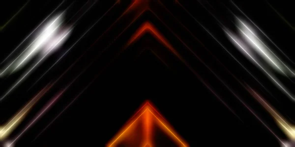 Abstract Stralende Geometrische Lichten Achtergrond Fractale Symmetrische Grafische Illustratie Intersecterende — Stockfoto