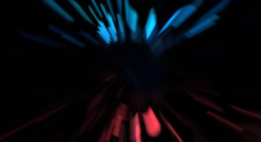 Işık parçacık izleri. Parlayan parçacıkları ve çizgileri olan ışık patlaması yıldızı. Güzel hareketli soyut ışın arkaplanı.