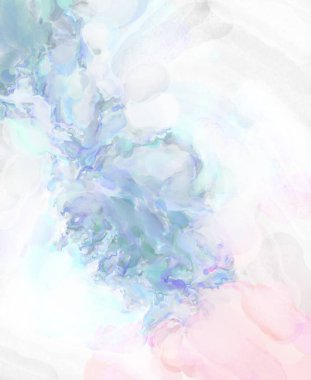 2D çizim. Sanatsal arkaplan resmi. Tablo üzerinde soyut resim. Çağdaş sanat. El yapımı resim. Renkli doku. Modern sanat eserleri. Yüzeyde suluboya fırça darbeleriyle boyama.