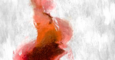 Soyut arkaplanda pürüzlü fırça darbeleri. Fırça boyası. Renkli boya darbeleri. Eşsiz duvar sanatı. Tuvaldeki modern sanat. Renkli çağdaş sanat eserleri. 