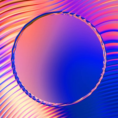 Soyut çerçeveli arkaplan. Renkli, canlı, dalgalı bir duvar kağıdı. Merkezi çerçeveli yaratıcı grafik 2d çizim. Dinamik şekilli modaya uygun sıvı örtüsü.