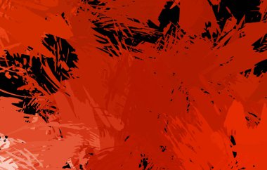 Vahşi fırça darbeleriyle yaratıcı soyut resim. Artistik fırça darbeleriyle donatılmış. Renkli ve canlı bir tasvir. Boyalı sanat.