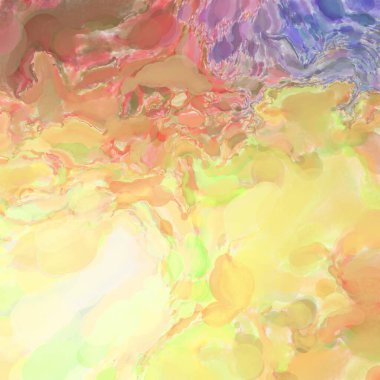 El yapımı sürreal soyut desenli suluboya. Modern sanatsal resim. 2D çizim. Arkaplan boyası karışımı. Yaratıcı duvar sanatı. Çağdaş sanat.