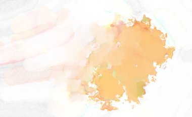 Alkol mürekkebini andıran rahatlatıcı fırça darbelerinin modern resmi. Poster, duvar sanatı, afiş, kart, kitap kapağı veya ambalaj için pastel renkli suluboya resim.