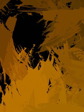 Vahşi fırça darbeleriyle yaratıcı soyut resim. Artistik fırça darbeleriyle donatılmış. Renkli ve canlı bir tasvir. Boyalı sanat.