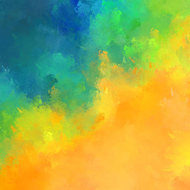 Yaratıcı soyut resim. Artistik fırça darbeleriyle donatılmış. Renkli ve canlı bir illüstrasyon. boyalı sanat.