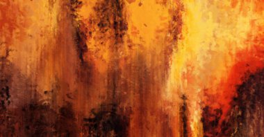 Modern sanat. Renkli çağdaş sanat eserleri. Renkli boya darbeleri. Soyut arkaplanda fırça darbeleri. Fırça boyası. Eşsiz duvar sanatı.