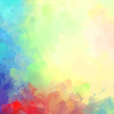 Canlı fırça darbeleriyle boyanmış. Renkli desenli resim. Fırçalanmış duvar kağıdını boya.