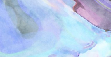 Yumuşak suluboya duvar kağıdı. Hafifçe fırçalanmış renkleri olan sanatsal bir resim. Pastel renkler arkaplana dokunmuş. Soyut duvar sanatı..