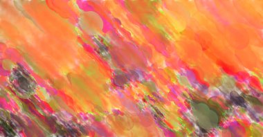 Çağdaş sanat. El yapımı resim. Modern sanat eserleri. Yüzeyde suluboya fırça darbeleriyle resim yapmak. 2D çizim. Sanatsal arkaplan resmi. Tablo üzerinde soyut resim. Renkli doku.